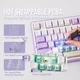 Безпровідна механічна клавіатура з Hot-Swap AULA F75 White-Purple - изображение 8