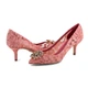 Женские туфли - лодочки Bellucci из кружева Taormina с брошью Dolce&Gabbana Rainbow 37.5 (24.1 cm) розовые CD0066AL1988H200 - изображение 4