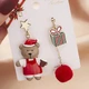 Серьги новогодние Анна Ясеницька "Merry Christmas 2", разноцветные, 7,8 см і 6,7 см - изображение 2