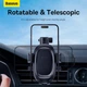 Автомобільний тримач для телефону на присосці Baseus UltraControl Pro Series Clamp-Type Car Holder Set |5.4-7.2"| Чорний - зображення 9