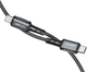 Кабель Acefast C1-03 Type-C to Type-C 3A 1.2 м nylon aluminum connectors Black (AFC1-03B) - зображення 5