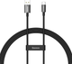 Kabel do szybkiego ładowania danych Baseus Superior Series USB na Type-C 65 W Supervooc 1 m Czarny (CAYS000901) - obraz 1