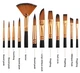 Набір з 12 шт. пензлів для бодіарту Artist Brushes чорний - зображення 2