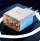 Зарядний пристрій Блок живлення для телефону Hoco CS42A 3A 30W USB + Type-C Швидка зарядка PD QC FCP AFC для Samsung, iPhone, Xiaomi, Redmi, Huawei, Realme White - зображення 3