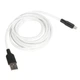 Кабель гнучкий Hoco X21 Plus Silicone Micro-USB 2 метри білий силіконовий - зображення 1