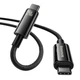 Дата кабель Baseus Tungsten Gold Type-C to Type-C Cable 240W (1m) (CAWJ04000) Black - зображення 3