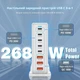 Настольное зарядное устройство для USB Type-C Bodasan Хаб 8в1 268W Белый (W308) - изображение 2