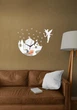 Настенные бескаркасные 3D часы Diy Star с зеркальным эффектом самоклеящиеся 40 х 40 см Серебристый - изображение 3