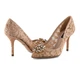 Женские туфли - лодочки Bellucci из кружева Taormina с брошью Dolce&Gabbana Rainbow 37 (23.8 cm) бежевые CD0101AL19880240 - изображение 5