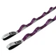 Стрічка стропа з петлями для розтяжки STRETCHING STRAP EZOUS I-02 10 петель сірий-фіолетовий - зображення 2