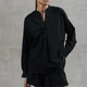 Пижама женская с шортами и рубашкой Leglo Black S - изображение 3