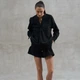 Пижама женская с шортами и рубашкой Leglo Black S - изображение 4