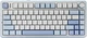 Клавиатура AULA F75 White-Salt Blue Игровая Безпроводная Механичиская. 2.4G/Bluetooth/Кабель RGB Grey Wood v3 Свитчи - изображение 1