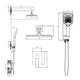 Душова система для душу Qtap Gemini прихованого монтажу на два споживачі, Gunmetal Black PVD - зображення 2