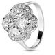 Серебряное кольцо с фианитами Руна ПДК22 17.5р. - изображение 1