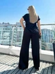 Ошатний жіночий брючний костюм на літо FashionYouWant M/L чорний 43456807 - зображення 5