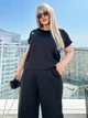 Ошатний жіночий брючний костюм на літо FashionYouWant M/L чорний 43456807 - зображення 7