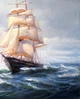 Картина маслом на полотні 18х22см Хвилі свободи корабель море ручна робота художника Alleya-kartin - зображення 3