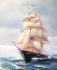 Картина маслом на полотні 18х22см Хвилі свободи корабель море ручна робота художника Alleya-kartin - зображення 4