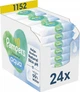 Упаковка детских влажных салфеток Pampers Harmonie Aqua 24 пачки х 48 шт (8006540811276) - изображение 1