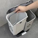 Ведро для мусора MBM HOME сортировочное 10+10 л Серое (BIN-05 (10+10L) LIGHT GRAY/GRAY) - изображение 14