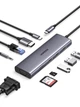 USB-хаб UGREEN CM498 USB-C to 3xUSB 3.0 + HDMI 2K@60Hz + VGA + RJ-45 Gigabit + SD/TF + AUX 3.5mm + USB-C PD Power Port Gray (15601) - зображення 2