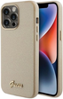 Панель Guess Glitter Glossy Script для iPhone 15 Pro Light Gold (3666339155506) - зображення 4