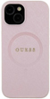 Etui Guess Saffiano do iPhone 15 Plus z MagSafe Pink (3666339156190) - obraz 1