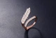 Позолоченное кольцо женское с белыми цирконами код 1061 - изображение 2