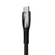 Кабель Type-C на USB з підсвічуванням Baseus Glimmer Series Fast Charging (1m, 100W, 6A, 480 Mbps). Black - зображення 3
