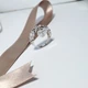 Серебряное кольцо с подвеской Сердце без камней 19 размер серебро 925 пробы Родированное 10033р 2.90г - изображение 3
