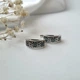 Серебряные серёжки (пара) серьги Вышиванка с зелеными камнями черненое серебро 925 5016ч 3.60г - изображение 5