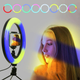 Кольцевая селфи лампа с держателем телефона RGB диаметр 33 см Universal rgb-33 - изображение 4