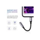 Перехідник UGREEN US211 Lightning to 3.5 AUX Round Cable Aluminum Shell with Braided 10cm Black UGR-30756) - зображення 4