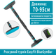 Турнік розсувний для підтягувань EasyFit 70-95 см розпірний для дому в отвір EF-1634-1 Чорно-бірюзовий (56003369) - зображення 2