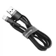 Кабель усиленная оплетка Baseus Cafule USB - Lightning 1 метр (CALKLF-BG1) - изображение 1