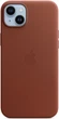 Чохол шкіряний протиударний Leather Case with MagSafe для Apple Iphone 14 Plus (6.7") Brown - зображення 8