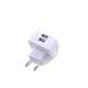 Мережевий зарядний пристрій Remax RMT-7188 Moon 2.1A 2 USB 220V EU білий - изображение 2