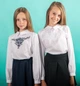 Блузка Свит блуз школьная с синей вышивкой м.1050 р.128 (1014253192) - изображение 6