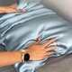 Шовкова наволочка Cat in Bed Vegan (віскоза) 50х70, блакитний - зображення 3