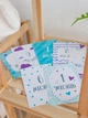 Карточки для фото малышей по месяцам "Baby cards" на УКРАИНСКОМ, фіолетові, набор двухсторонних открыток 12 шт - изображение 2