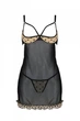 Эротический Женский Пеньюар MARINA CHEMISE Бежевый L/XL Passion (SO9720) - изображение 3