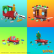 Zestaw konstrukcyjny Mega Pokémon Holiday Train building set 373 szt (0194735074211) - obraz 4