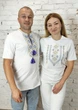 Футболка вишиванка біла вишита синім жовтим хрестиком 4XL 01400 -4XL - зображення 4