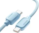 Кабель ESSAGER Breeze USB Cable Type C to Type C 2метри 100W Blue - изображение 1