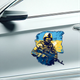 Наклейка на автомобіль: Український солдат, 30*30 см - зображення 2
