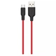 Кабель Hoco USB - Micro-USB 2метри силікон2.4А X21 Plus Red (X21_2M_Red) - зображення 2