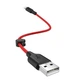 Кабель Hoco USB - Lightning короткий 0,25м 2.4A силікон X21 Plus Red (X21_025_Red) - зображення 6