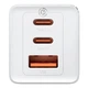 Мережевий зарядний пристрій СЗУ Baseus GaN5 Pro Fast Charger 2xUSB-C + USB 65 W White (CCGAN65E5) - зображення 4