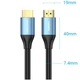 Кабель Vention HDMI M to HDMI M 10м V2.0 4K 60Гц Aluminum Alloy Blue-Black (ALHSL) - изображение 3